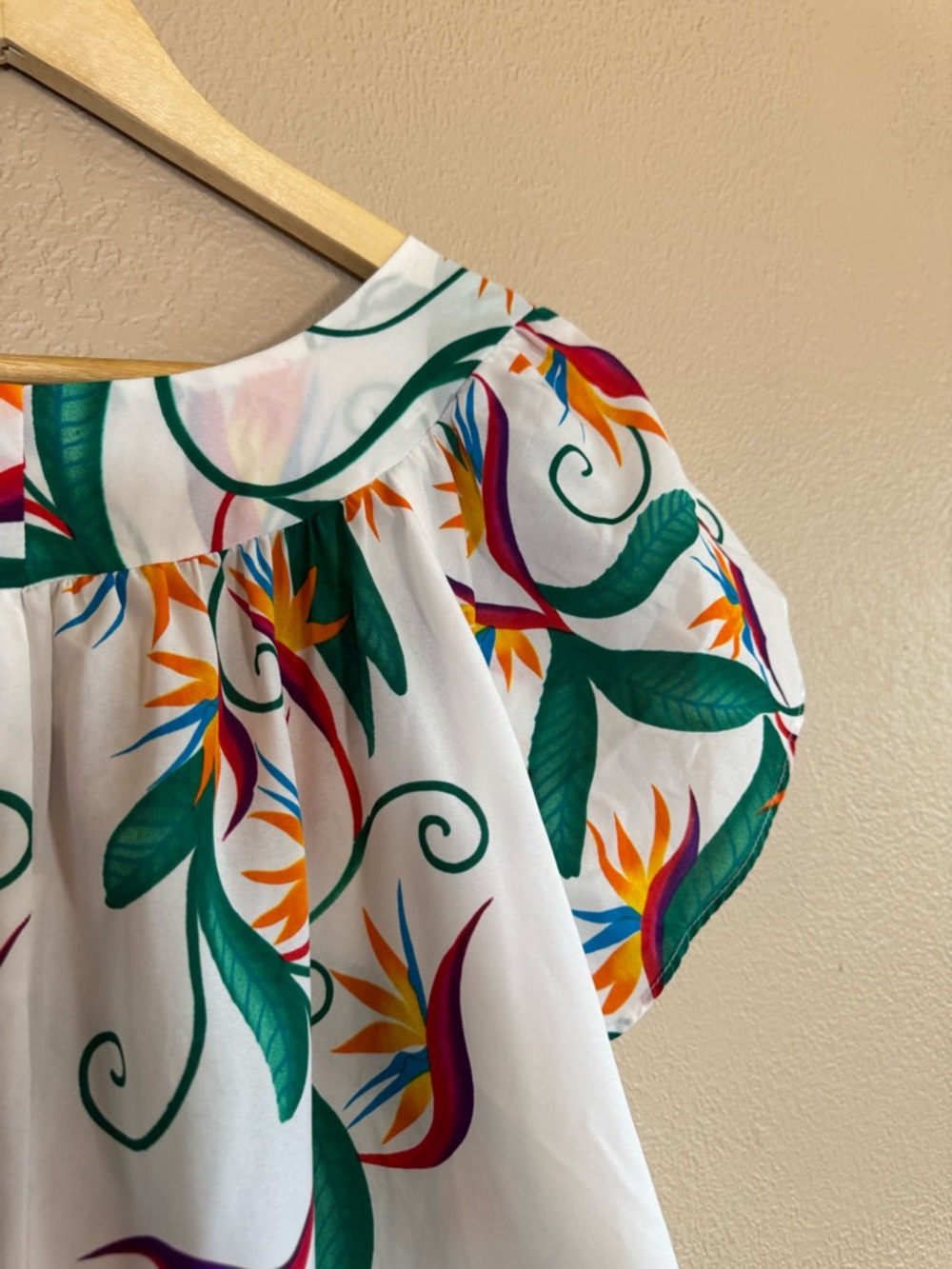 Hilo Hattie Vintage 70s/80s White Bird of Paradise Hawaiian Midi Dress| Size M - Picture 10 of 13